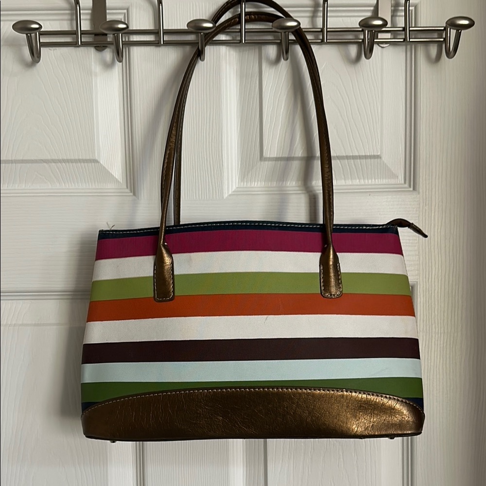 Colorful Striped Women's Bag with wallet